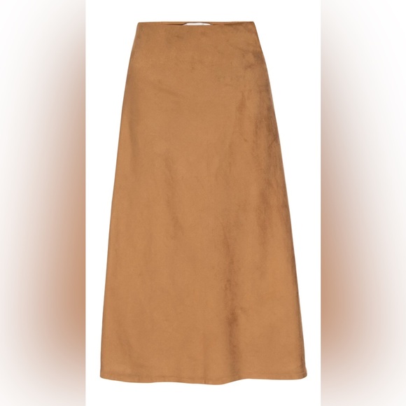 Brochu Walker The Hallie Vegan Suede Slip Skirt - camel - Picture 7 of 12